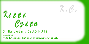kitti czito business card