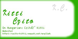 kitti czito business card